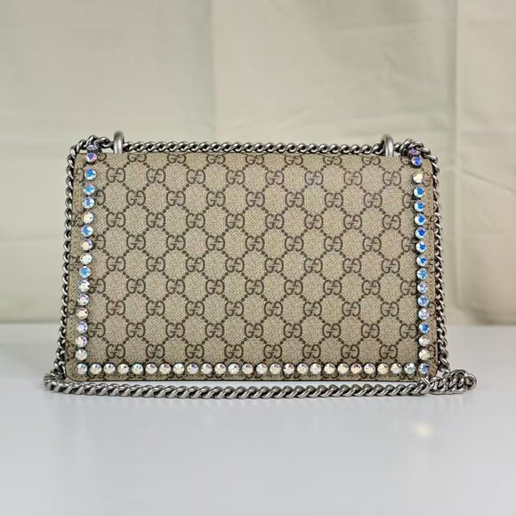 Gucci Pink Dionysus Bag Crystal Embelished GG Coated Canvas - Picture 3 of 8